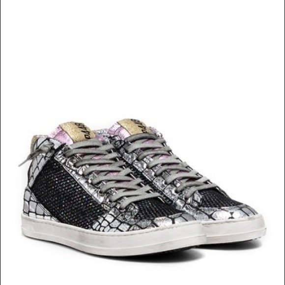 Golden Goose Shoes - P448 Queens Printed Leather Mid Sneaker